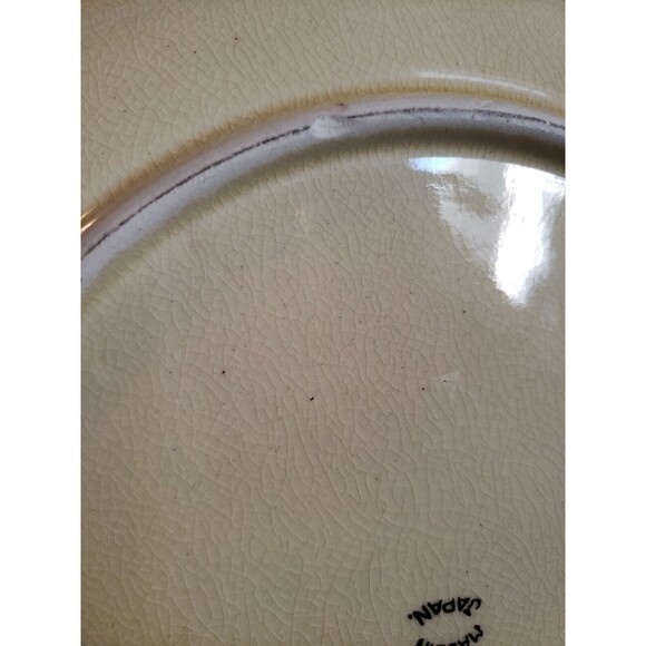 Vintage Decorative Plate Raised Grapes & Leaves 10.5" Made in Japan Handles - Picture 6 of 9
